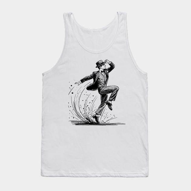 Tap dancer black sketch Tank Top by PrintSoulDesigns